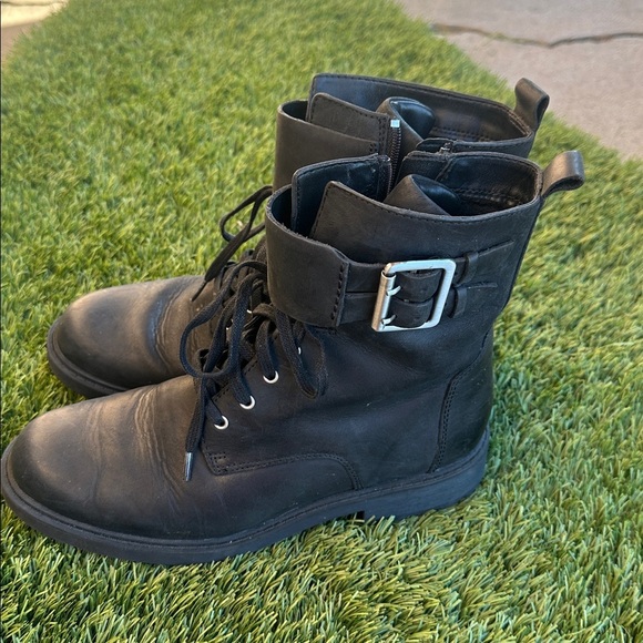 CLARKS ORINOCO2 LACE Boots Black Women’s Size 8 - Picture 2 of 6